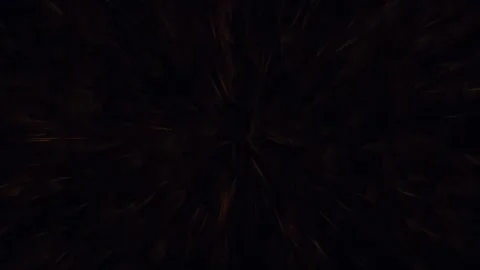 Red fireworks exploding in night sky with slow motion cinematic movement fo.. Video stock 342505314