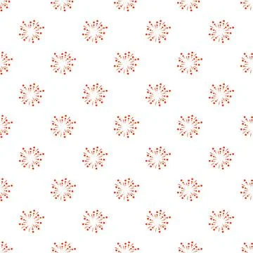 Red fireworks explosion celebrating festive holidays seamless pattern Illustrazione stock
