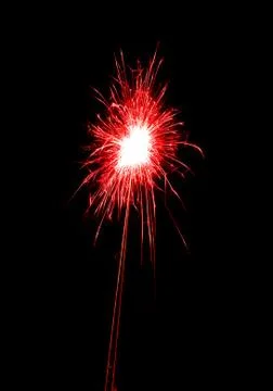 Red fireworks Foto stock