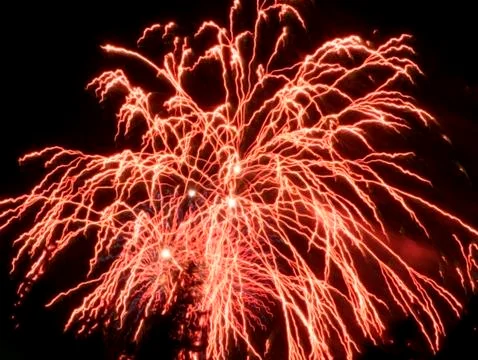 Red fireworks Stock Photos