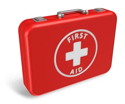 Red first aid case Stock Illustration