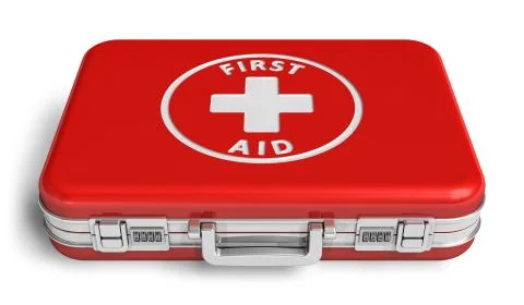 Red first aid case Stock Illustration