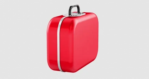 Red first aid kit, rotation animation, seamlessly loopable. 3D rendering is.. Video stock 317252537