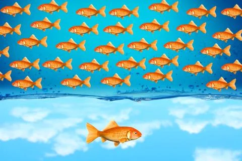 Red fish business Stock Illustration