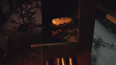 Red fish fried on the grill Stock Footage 265106528