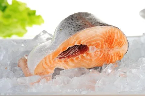 Red fish on ice Stock Photos