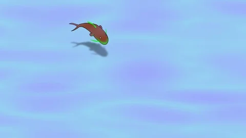 RED FISH at pool 스톡 동영상 89267035