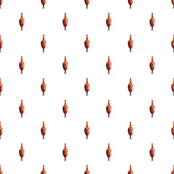 Red fishing bobber float seamless repeating pattern 스톡 일러스트