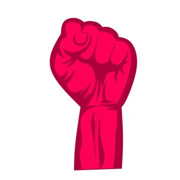 Red fist vector illustration Stock Illustration