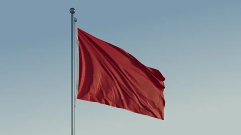 Red Flag: Cinematic Loopable Motion with Blue Sky in 4K ProRes 422 HQ Stock Footage 267462085