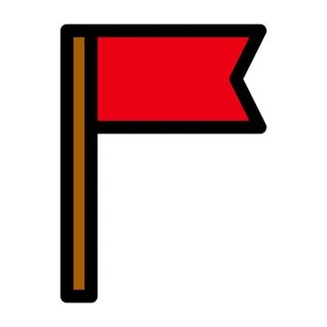Red flag flat icon イラスト素材