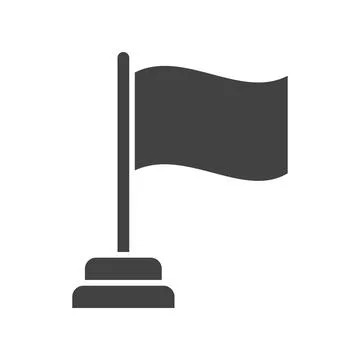 Red Flag Icon Image. Stock Illustration