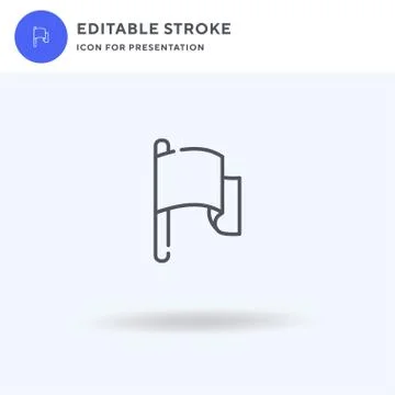 Red Flag icon vector, filled flat sign, solid pictogram isolated on white, logo Illustrazione stock