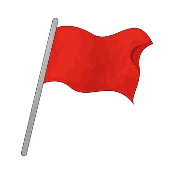 Red flag illustration Stock Illustration