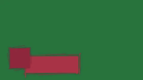 Red flag on it box isolated on green screen background Video stock 336858440