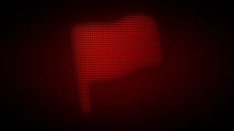 Red Flag Particle Animation on Dark Background Stock Footage 332168984