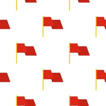 Red flag pattern flat イラスト素材
