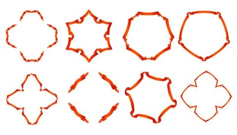Red Flag Ribbon Stock Illustration