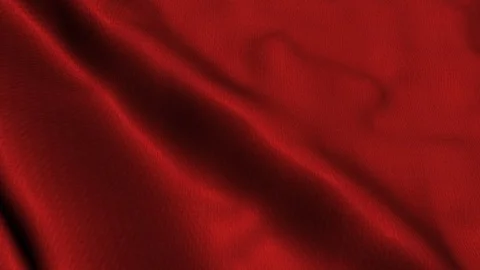 Red flag slow waving Stock Footage 94987340
