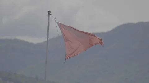 Red Flag in Slowmo 動画素材 107161237