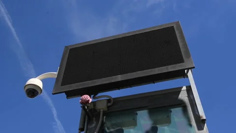 Red flag stop concept warning signal Stock Footage 156507034