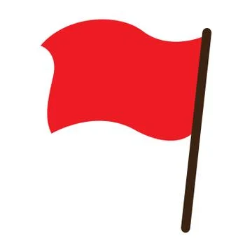 Red flag vector object icon Stock Illustration
