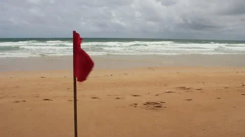 Red Flag warning message on Nai Thon Stock Footage 11852709