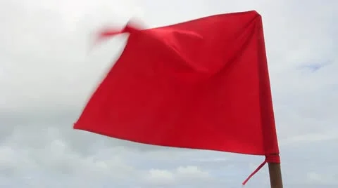 Red Flag warning message on Nai Thon beach. Phuket, Thailand. Stock Footage 11855227