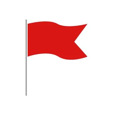 Red flag. Warning symbol. Red flag emoji. Red flags in relationships. Stock Illustration
