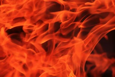 Red flame on black background Foto stock