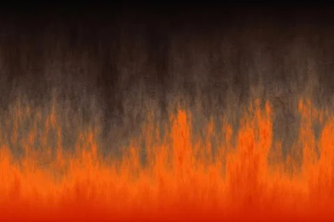 Red flame of fire with smoke Stock Illustration