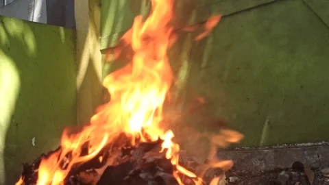 Red flame Video stock 261101804