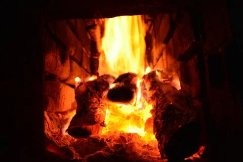 Red flames dancing 스톡 사진