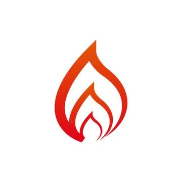Red flames design concept vector Stock Illustration