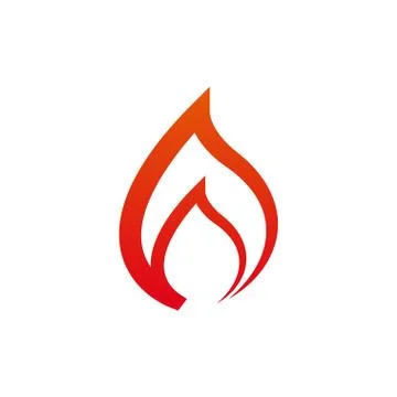 Red flames design concept vector Stock Illustration