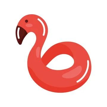 Red flamingo float Illustrazione stock