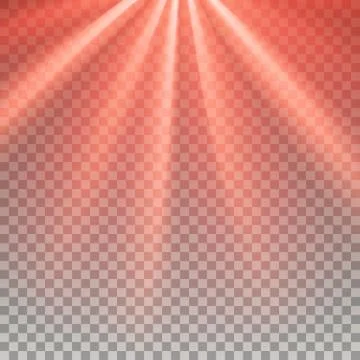 Red flare rays Stock Illustration