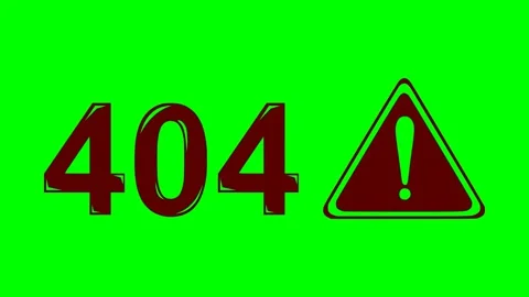 Red flash animation icon black error 404 exclamation mark Stock Footage 339473268