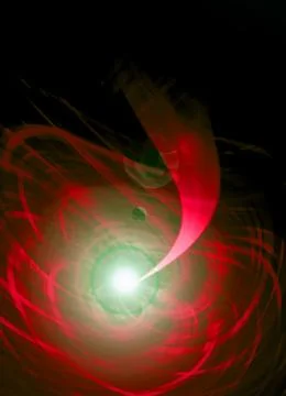Red flash on a dark Stock Photos