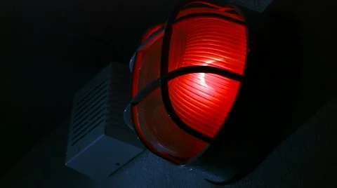 Red Flashing Warning Alarm Stock Footage 44408196