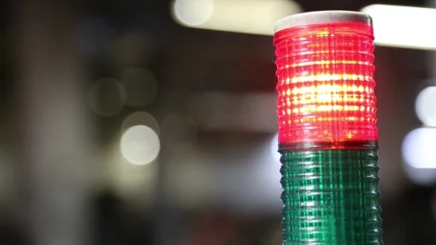 Red Flashing Warning Siren Light Stock Footage 340108917