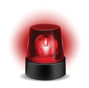 Red flashlight isolated on white Stock Illustration