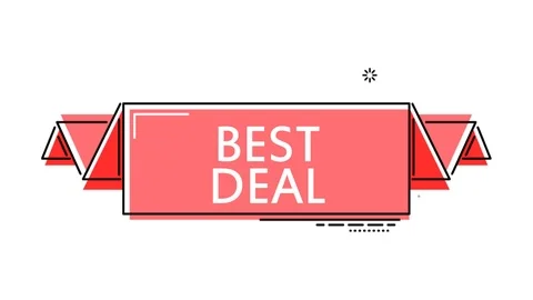 Red flat animation banner best deal Stock Footage 102917780