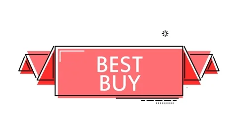 Red flat animation banner best buy Stock Footage 102917996