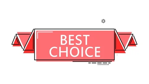 Red flat animation banner best choice Stock Footage 102918698