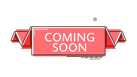 Red flat animation banner coming soon Stock Footage 102920809