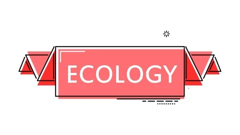 Red flat animation banner ecology Stock Footage 102920337