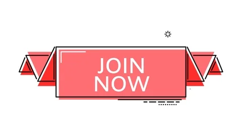 Red flat animation banner join now Stock Footage 102917404