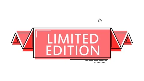 Red flat animation banner limited edition Stock Footage 102920181