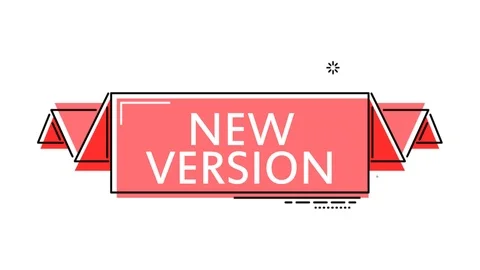 Red flat animation banner new version Stock Footage 102918189